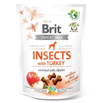 BRIT CARE INSECTS DOG CRUNCHY TURKEY APPLES CRACKER 200G