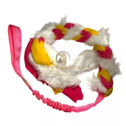 Joy In Dogs Fonott huzis játék - Rózsaszín és Citrom