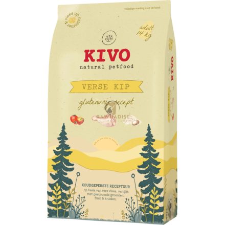 KIVO Friss csirke gluténmentes száraztáp felnőtt kutyáknak