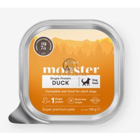   Monster - Duck Paté - teljes értékű, gabonamentes kacsás nedves eledel felnőtt kutyák számára 150 g