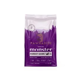   Monster Grain Free Adult Forest Game - Gabonamentes szarvasos & kacsás táp felnőtt kutyáknak