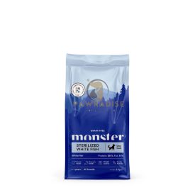  Monster Grain Free Adult Sterilized White Fish ivartalanított felnőtt kutyáknak száraztáp fehér hallal 