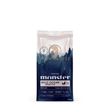 Monster Grain Free Adult Wild Ocean Sensitive fehér halas száraztáp felnőtt kutyáknak