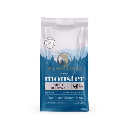 Monster Original Puppy Sensitive White Fish száraztáp fehér hallal kölyök kuytáknak