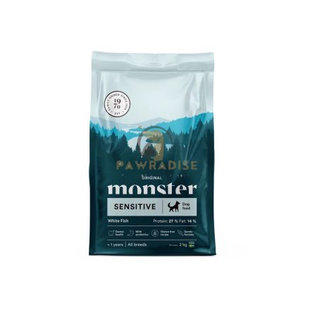 Monster Original Sensitive White Fish - Fehér halas táp érzékeny felnőtt kutyáknak