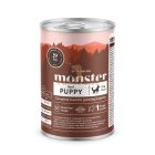 Monster - Puppy Beef - Teljes értékű, gabonamentes, marhás nedves eledel kölyökkutyák számára 400 g
