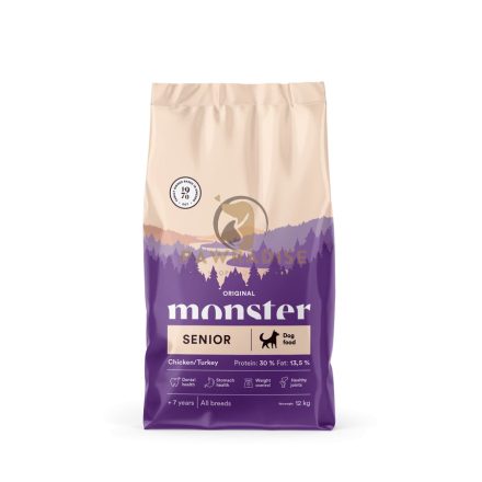 Monster Original Senior - Szárnyashúsos táp idős kutyáknak