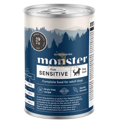Monster Sensitive Fish – Gabonamentes nedves eledel halból 400 g