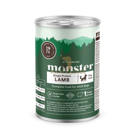 Monster Single Protein Lamb – Gabonamentes konzerv báránnyal 400g