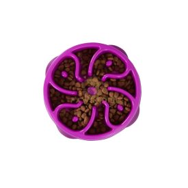 Outward Hound Fun Feeder Slo Bowl, Lila, M