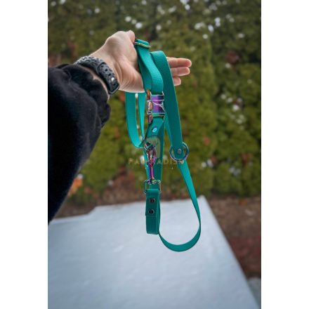 PVC Hexa póráz és nyakörv szett - crayon green 2