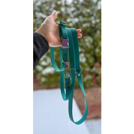 PVC Hexa póráz és nyakörv szett - hunter green