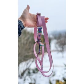 PVC Hexa póráz és nyakörv szett - levendula