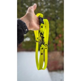 PVC Hexa póráz és nyakörv szett - neon sárga