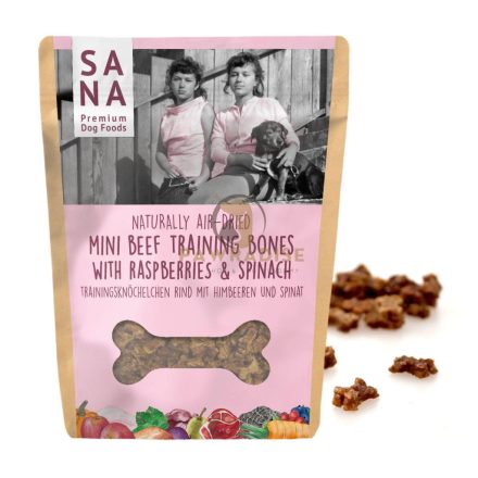 Sanadog Mini marhás jutalomfalat málnával és spenóttal 100 g