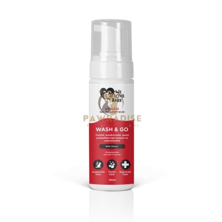 We Love Bark Wash&Go prebiotikus víz nélküli kutyasampon
