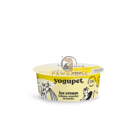 Yogupet - Ice Cream - Joghurt kutyáknak/cicáknak - Ananász, Kókusz és Banán